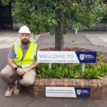 Matthew Howe of Interclass at the school entrance