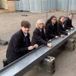 Students Signing Steel Beams